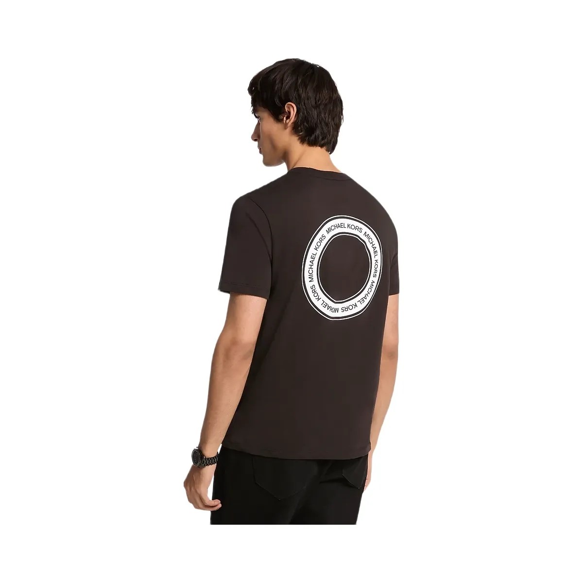 Michael Kors Graphic Logo Cotton T-Shirt Black - HypeFly India View 2