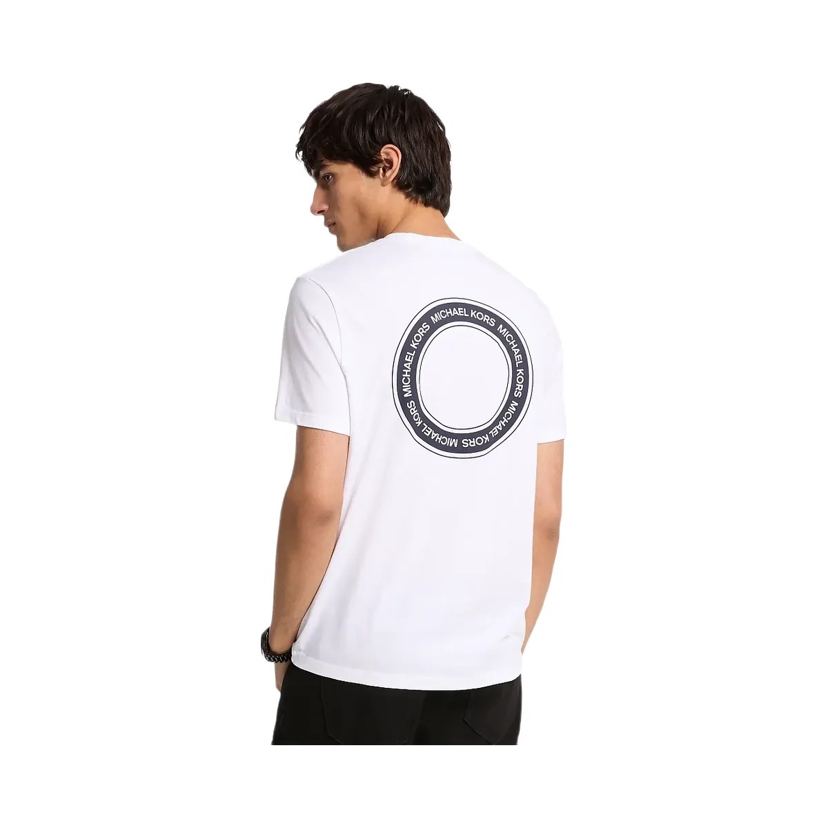 Michael Kors Graphic Logo Cotton T-Shirt White - HypeFly India View 2