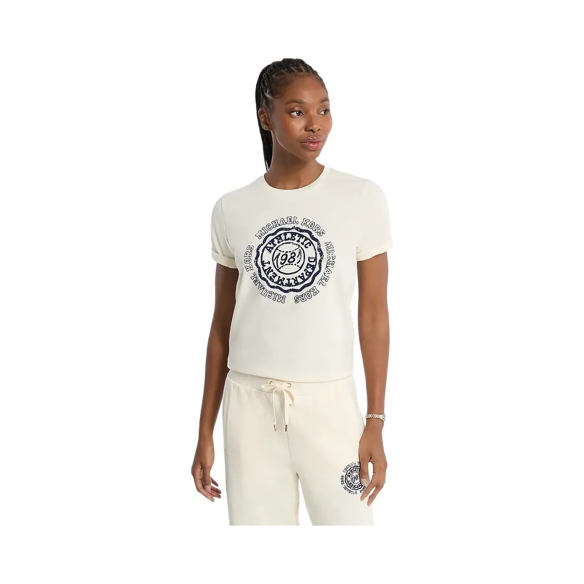 Michael Kors Graphic Logo T-Shirt Bone - HypeFly India View 1