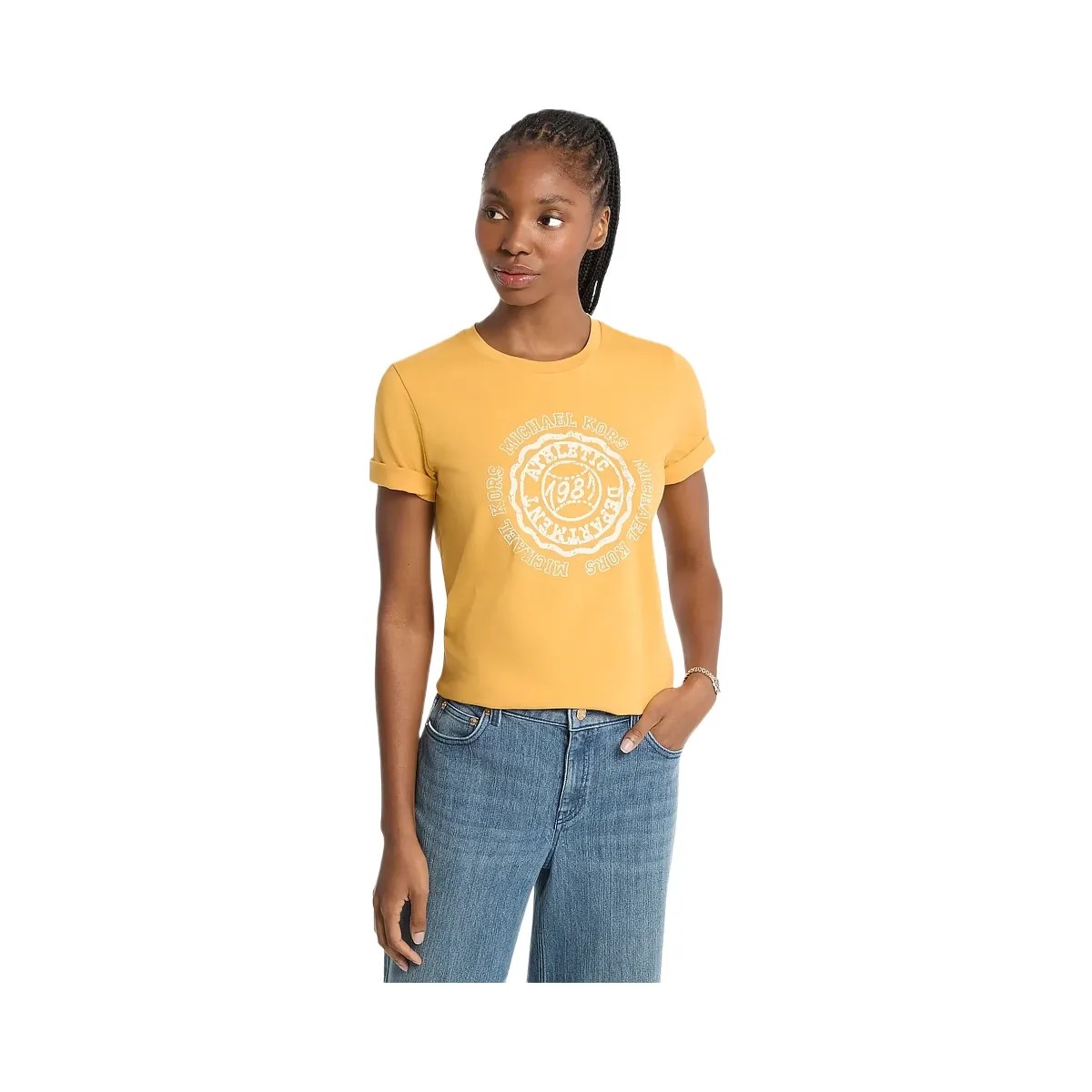 Michael Kors Graphic Logo T-Shirt Honeywheat - HypeFly India View 1
