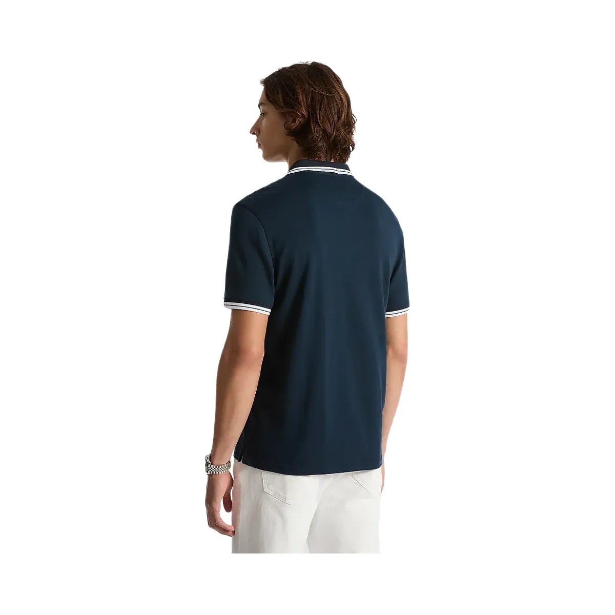 Michael Kors Greenwich Cotton Polo Shirt Midnight - HypeFly India View 2