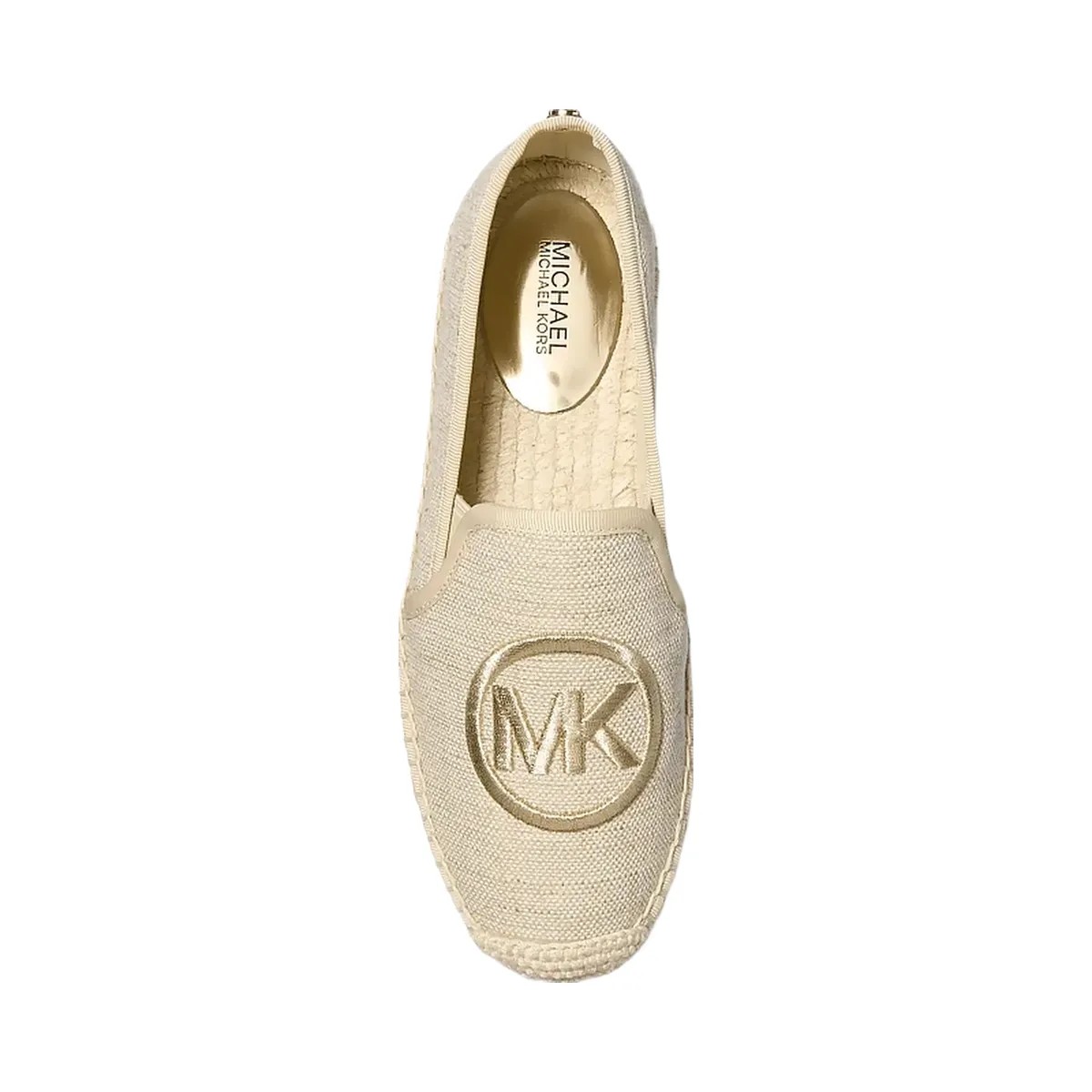 Michael Kors Hastings Metallic Canvas Espadrille Pale Gold - HypeFly India View 4