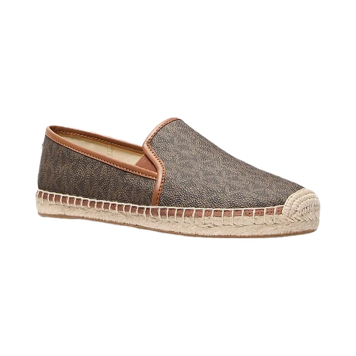 Michael Kors Hastings Signature Logo Slip-On Espadrille Brown - HypeFly India View 1