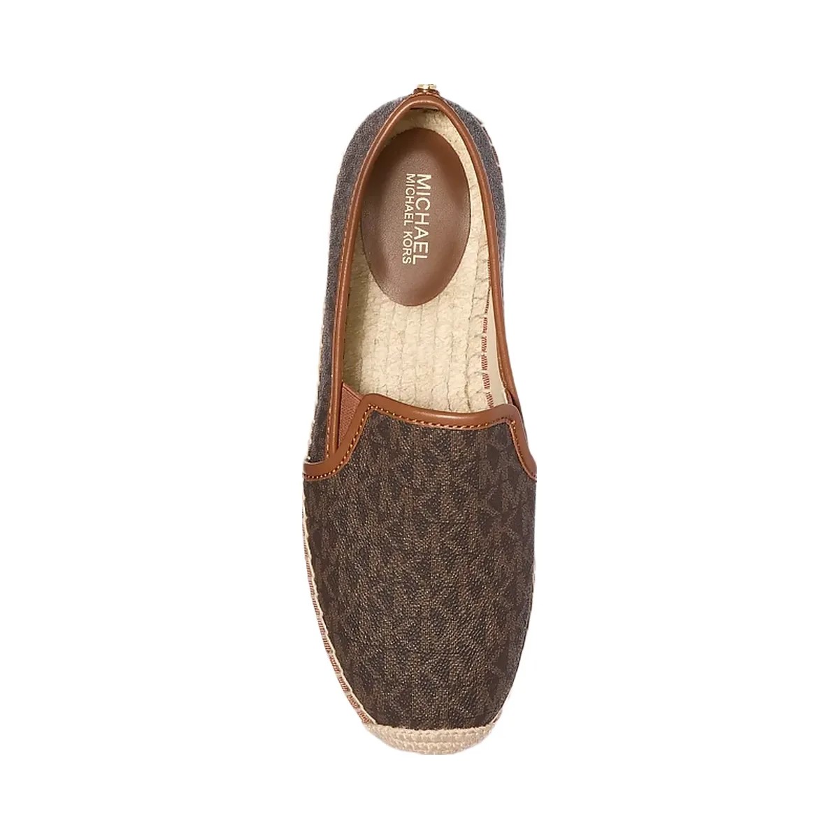 Michael Kors Hastings Signature Logo Slip-On Espadrille Brown - HypeFly India View 4
