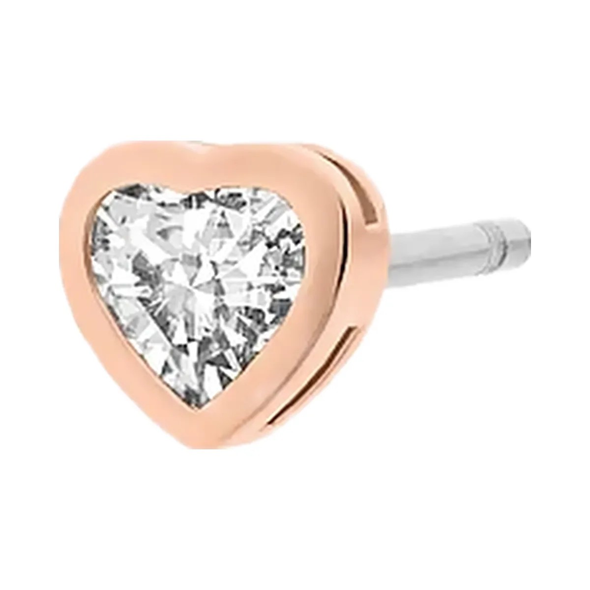 Michael Kors Heart Cubic Zirconia Necklace and Stud Earrings Gift Set Rose Gold - HypeFly India View 2