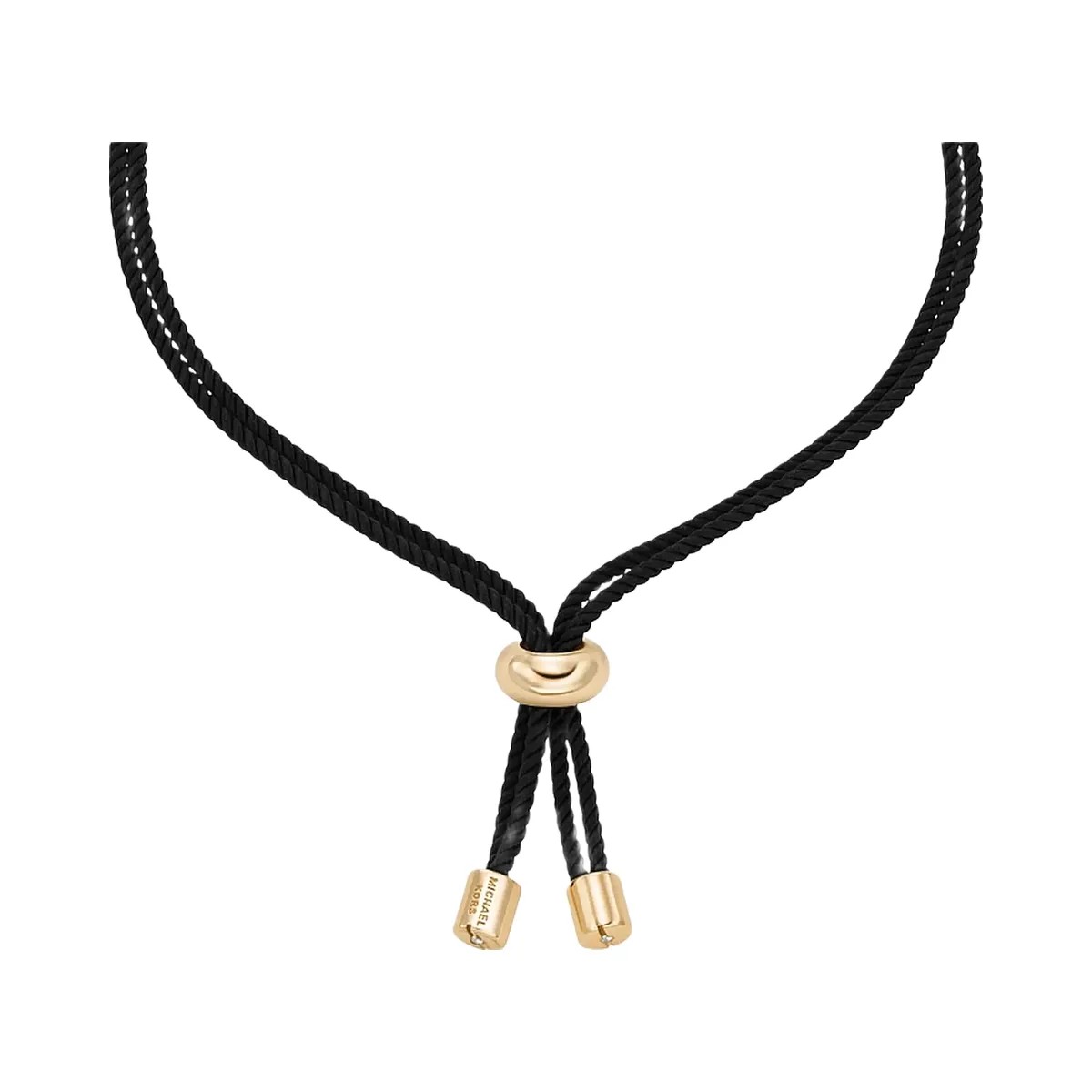 Michael Kors Horsebit Cord Slider Bracelet Gold/Black - HypeFly India View 2