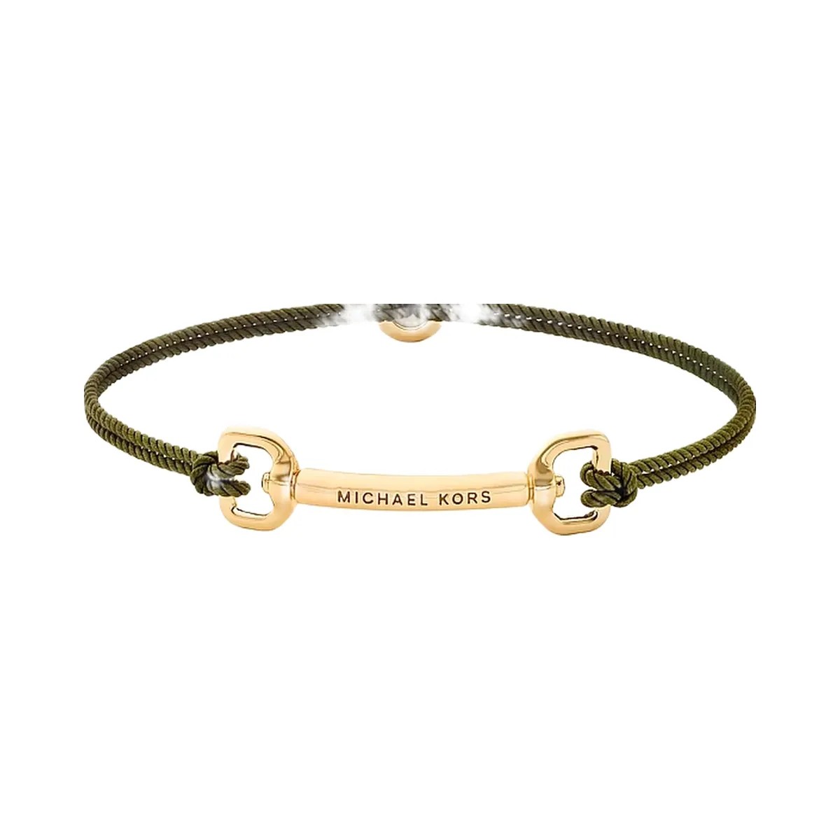 Michael Kors Horsebit Corded Slider Bracelet Gold/Oregano - HypeFly India View 1