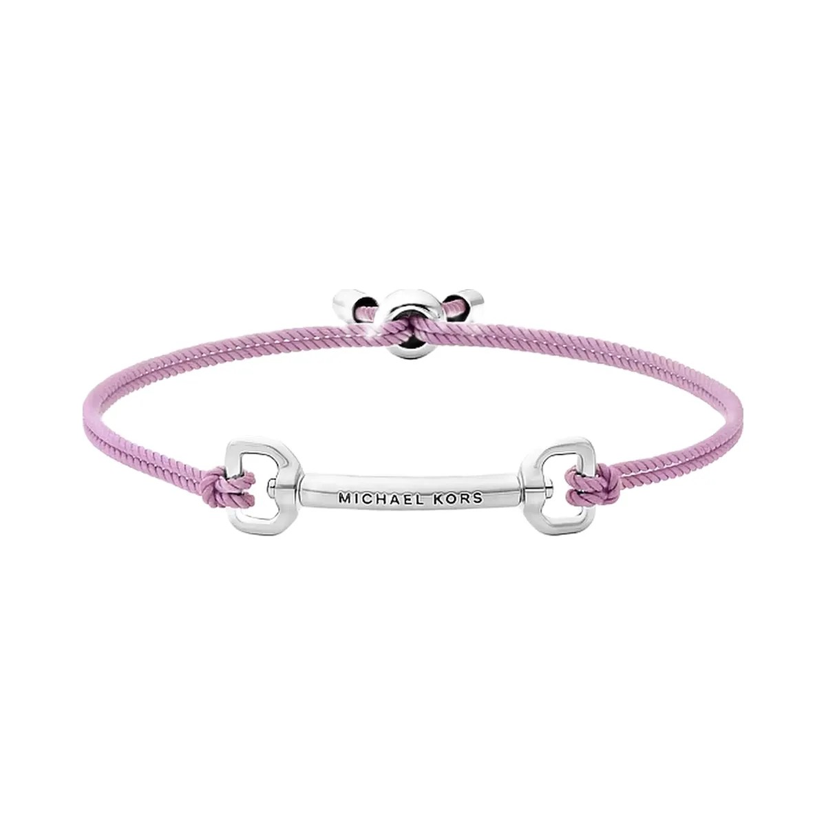 Michael Kors Horsebit Corded Slider Bracelet Silver/Lilac - HypeFly India View 1