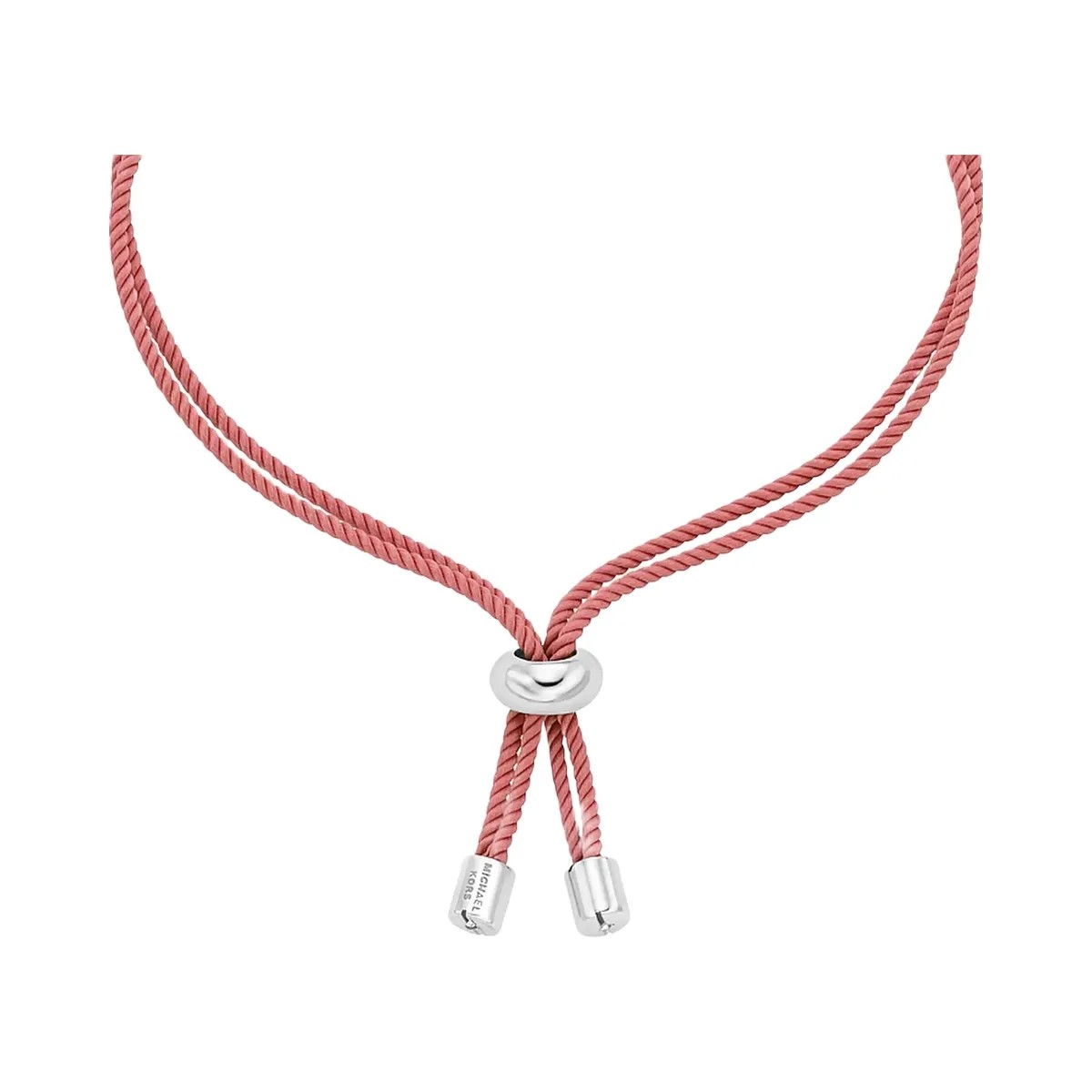 Michael Kors Horsebit Corded Slider Bracelet Silver/Sunset Rose - HypeFly India View 2