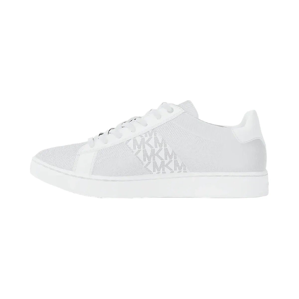 Michael Kors Jacob Mixed-Media Sneaker Optic White - HypeFly India View 3