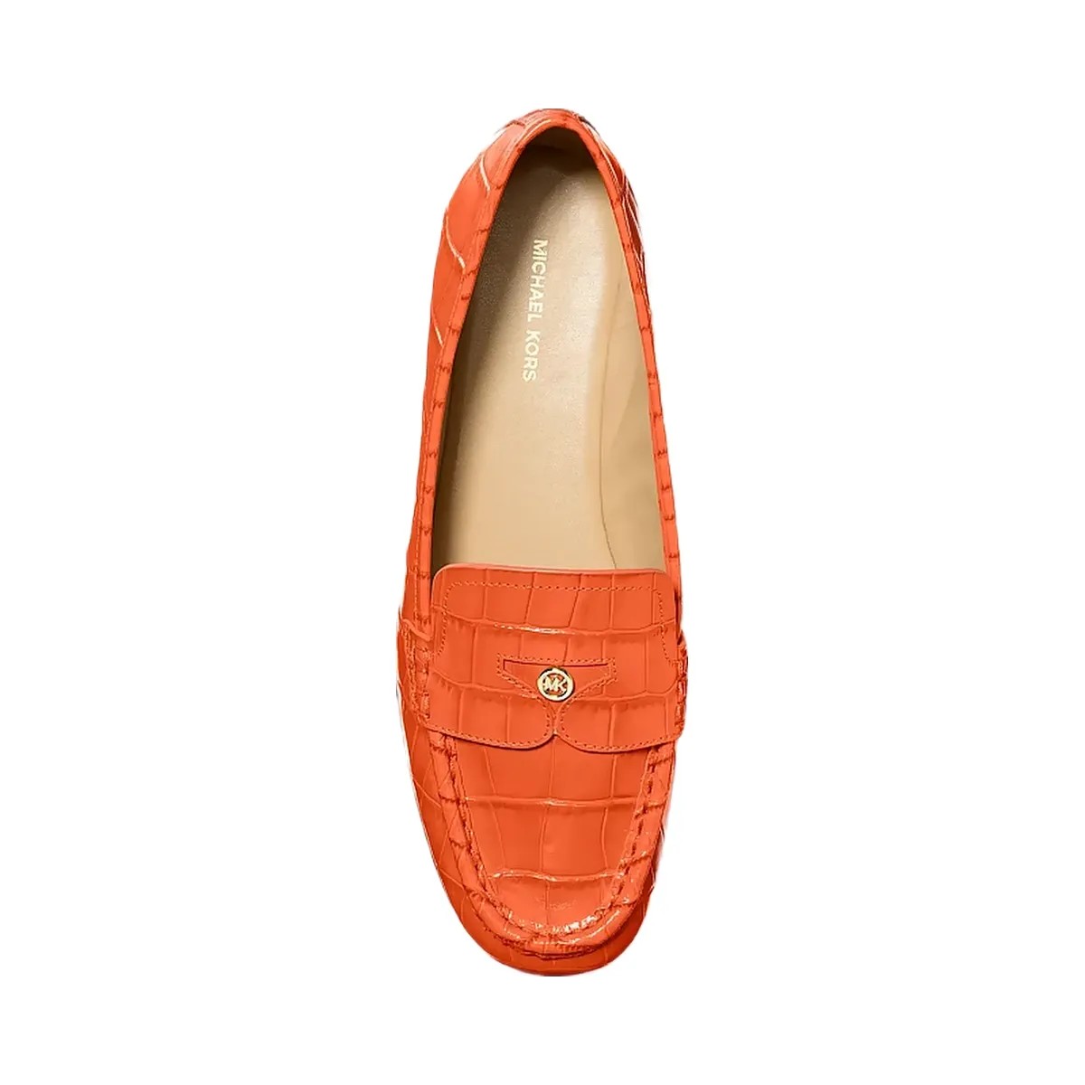 Michael Kors Jennings Crocodile Embossed Leather Loafer Mimosa - HypeFly India View 3