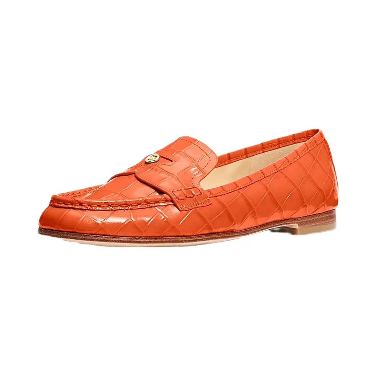 Michael Kors Jennings Crocodile Embossed Leather Loafer Mimosa - HypeFly India View 4