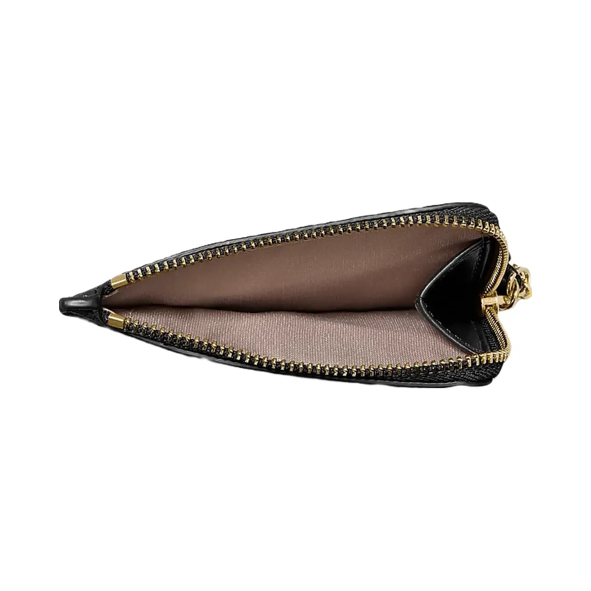 Michael Kors Jet Set Small Pebbled Leather Card Case Wristlet Black - HypeFly India View 2