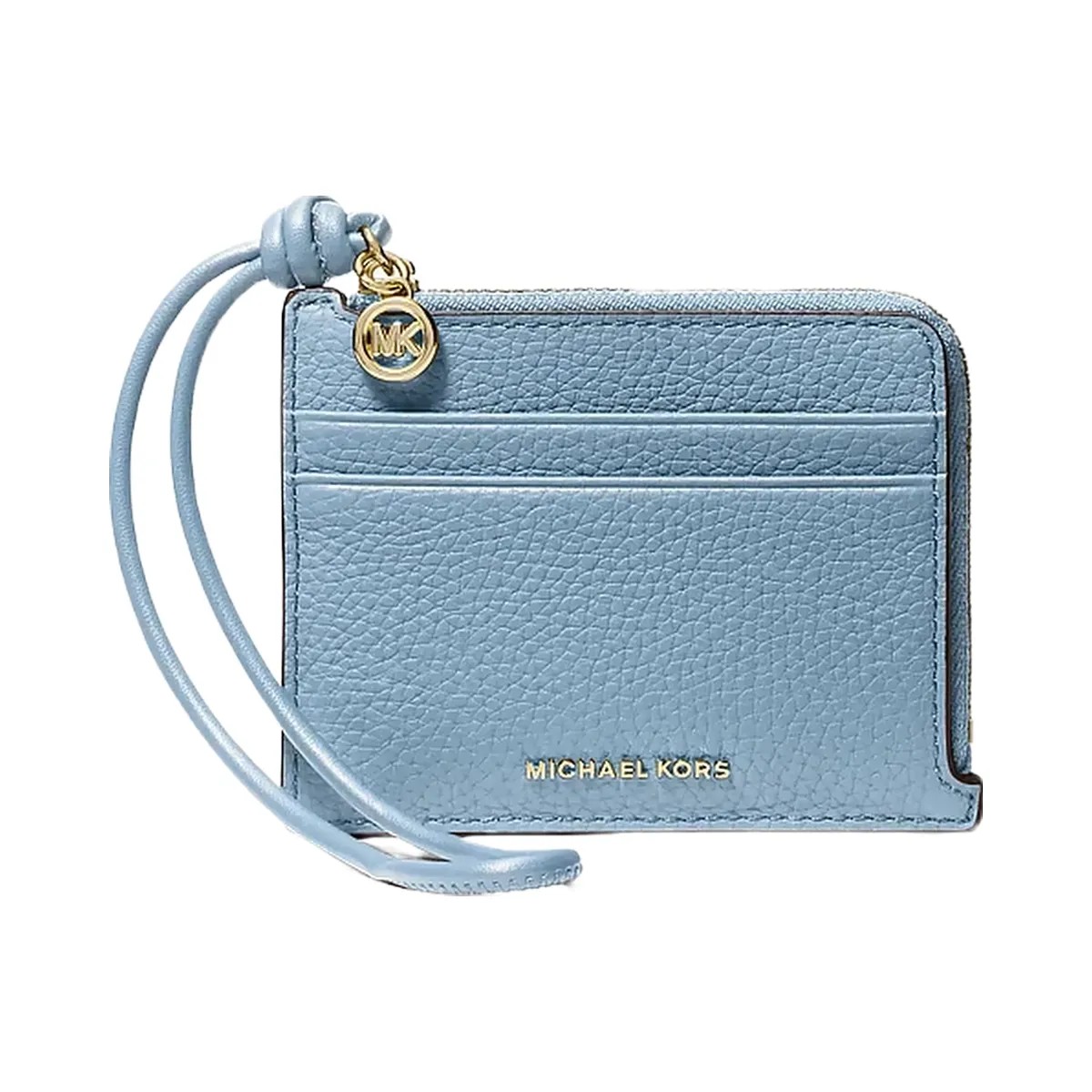 Michael Kors Jet Set Small Pebbled Leather Card Case Wristlet Chambray - HypeFly India View 1
