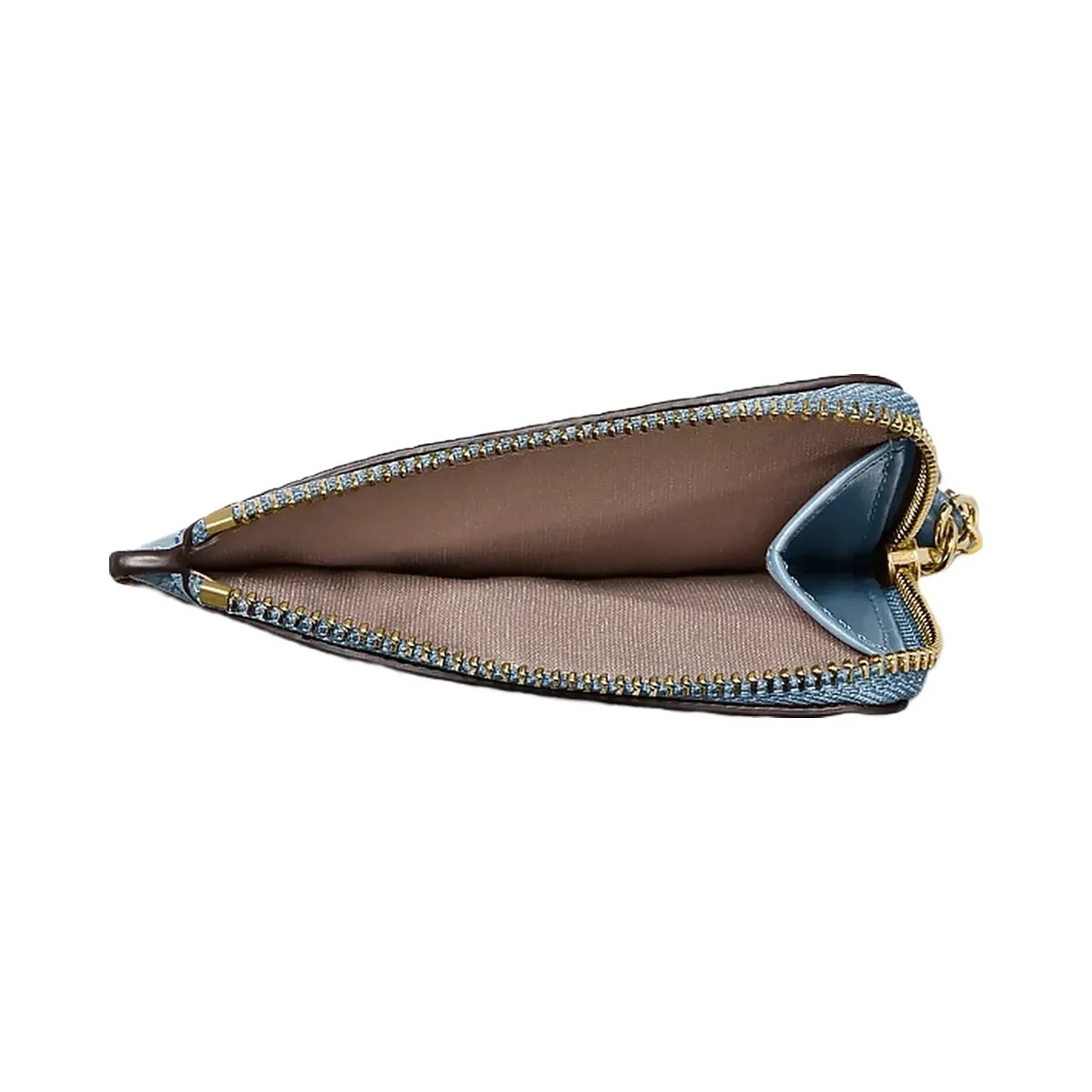 Michael Kors Jet Set Small Pebbled Leather Card Case Wristlet Chambray - HypeFly India View 2