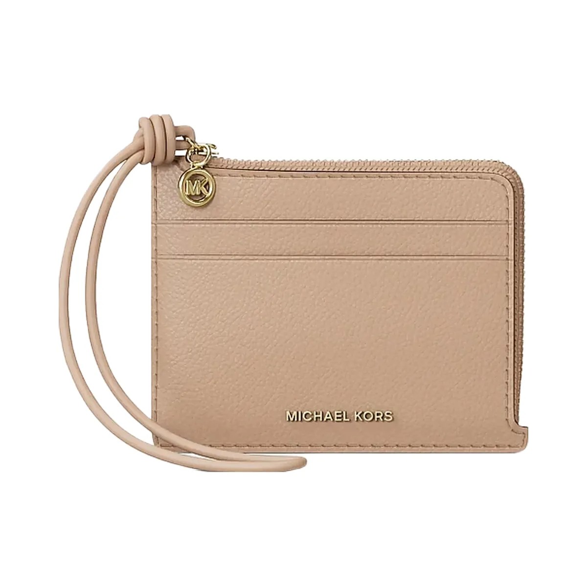 Michael Kors Jet Set Small Pebbled Leather Card Case Wristlet Khaki - HypeFly India View 1