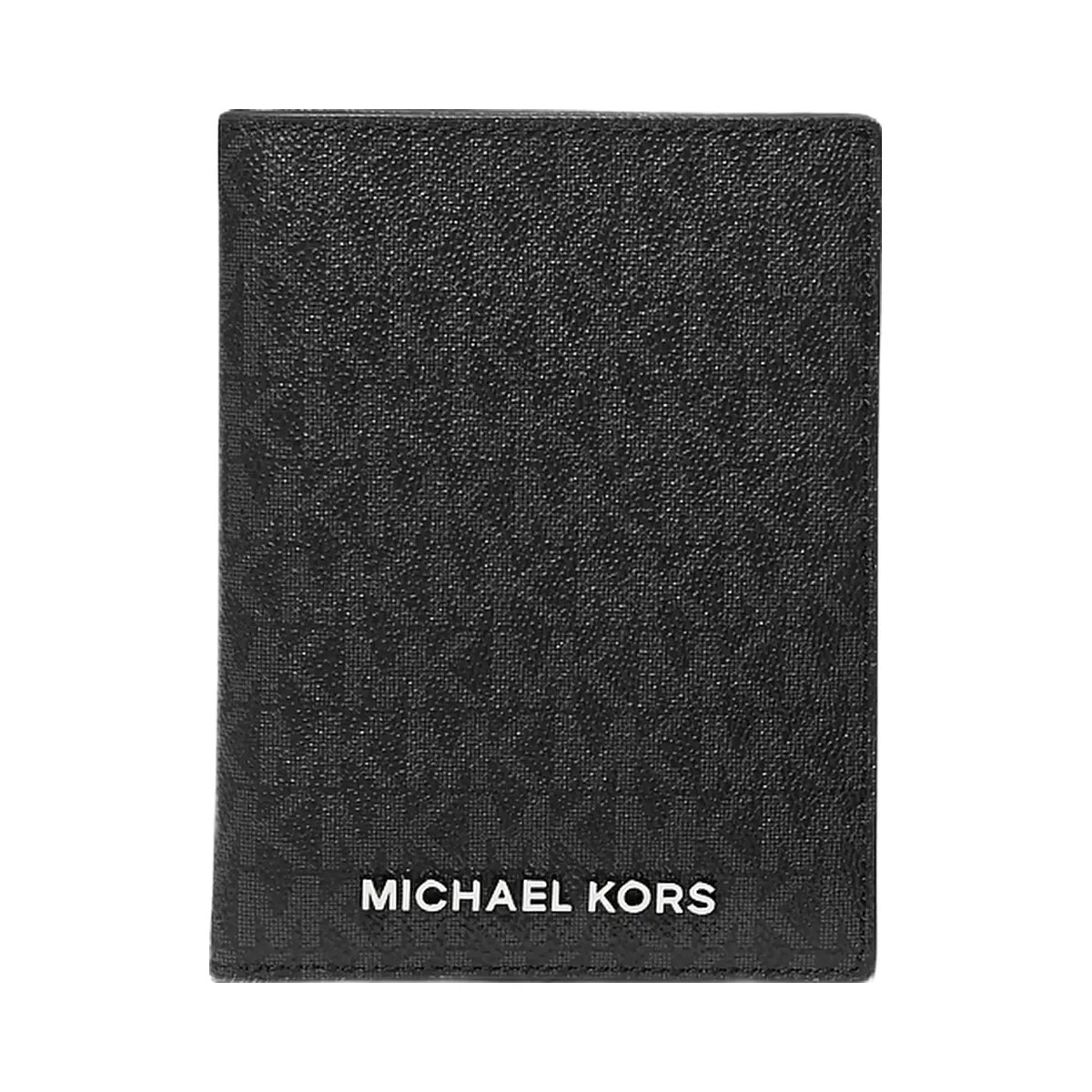 Michael Kors Jet Set Travel Medium Signature Logo Passport Case Black - HypeFly India View 1