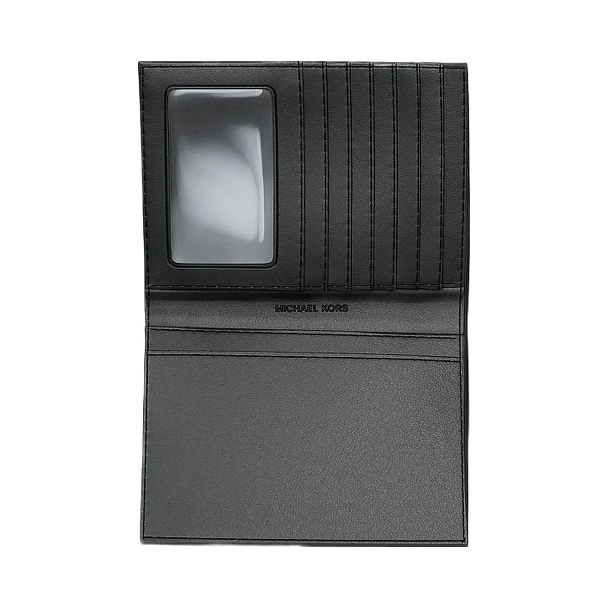 Michael Kors Jet Set Travel Medium Signature Logo Passport Case Black - HypeFly India View 2