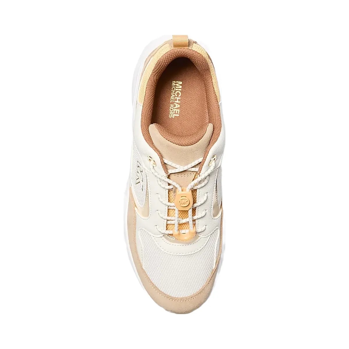 Michael Kors Jett Mixed-Media Trainer Honeywheat - HypeFly India View 3