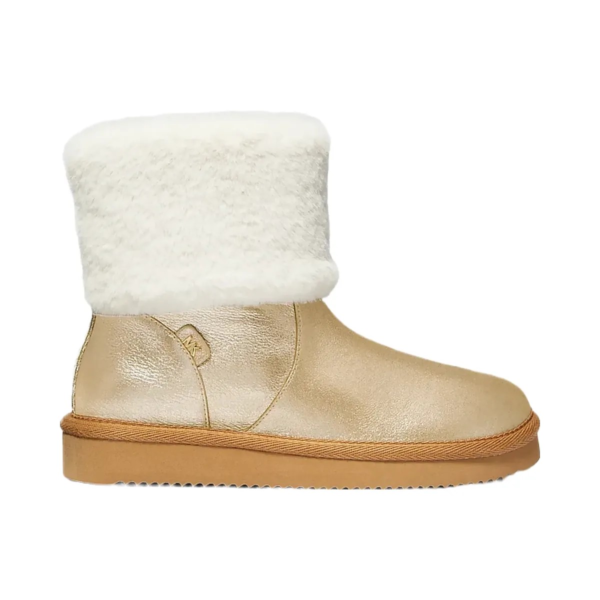 Michael Kors Julia Faux Fur Trim Metallic Leather Boot Pale Gold - HypeFly India View 2