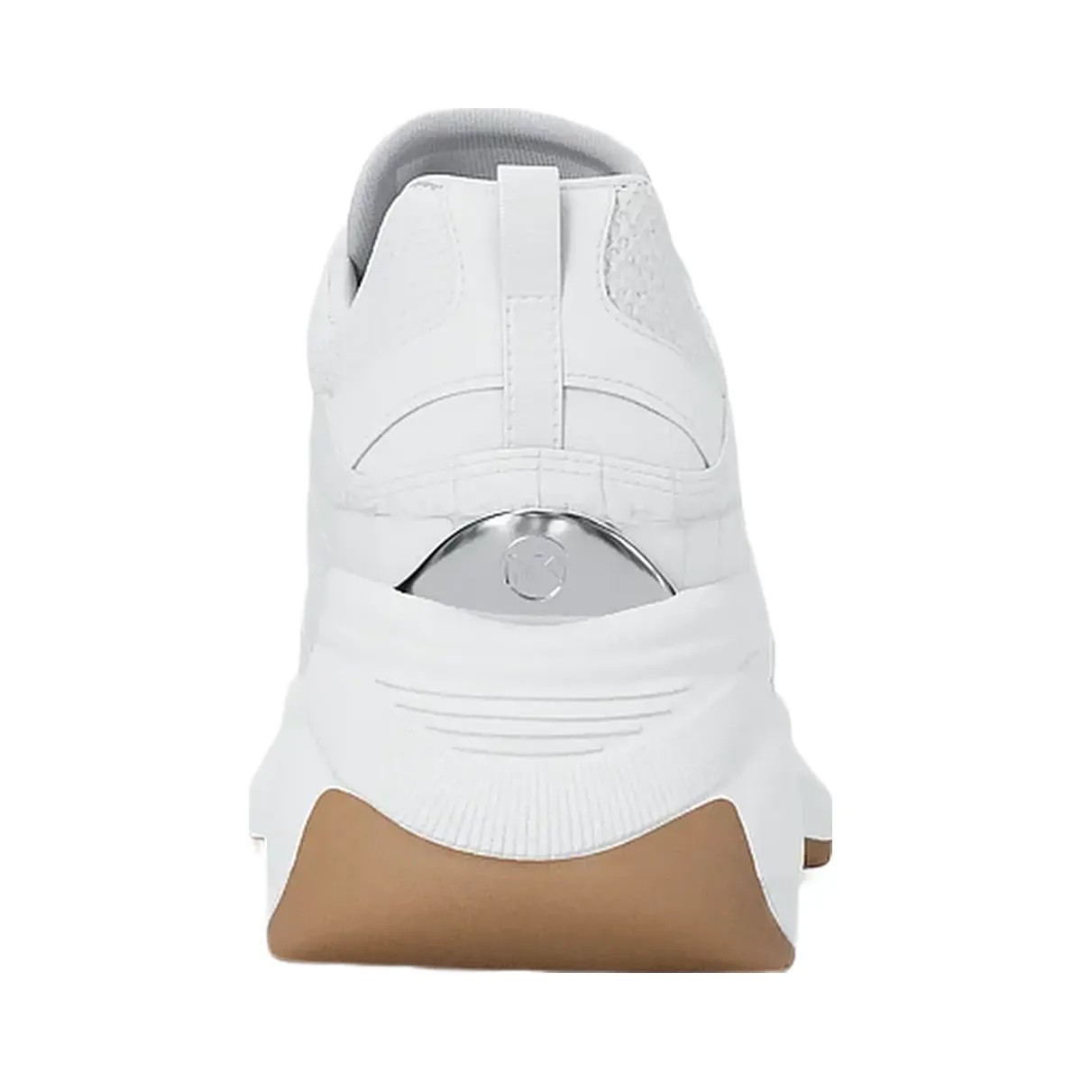 Michael Kors Kaia Mixed-Media Trainer Optic White - HypeFly India View 4