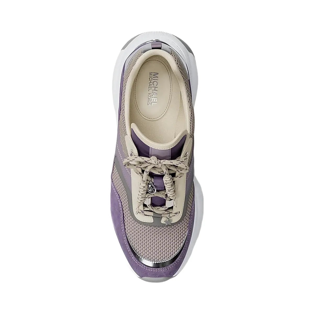 Michael Kors Kaia Mixed-Media Trainer Orchd Hz Mlt - HypeFly India View 5