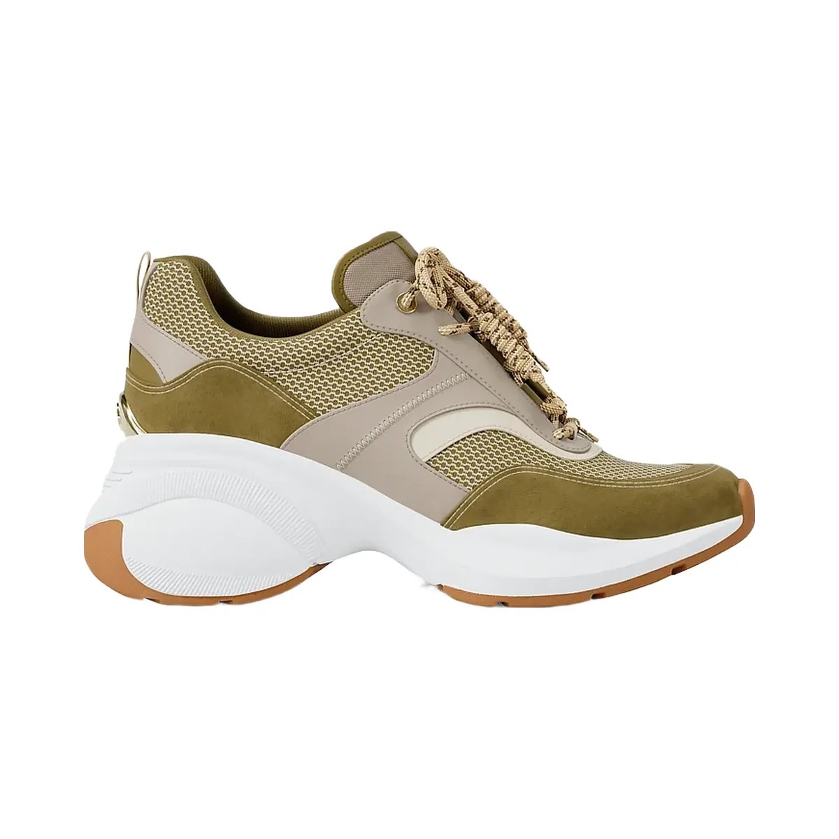 Michael Kors Kaia Mixed-Media Trainer Oregano Mlt - HypeFly India View 2