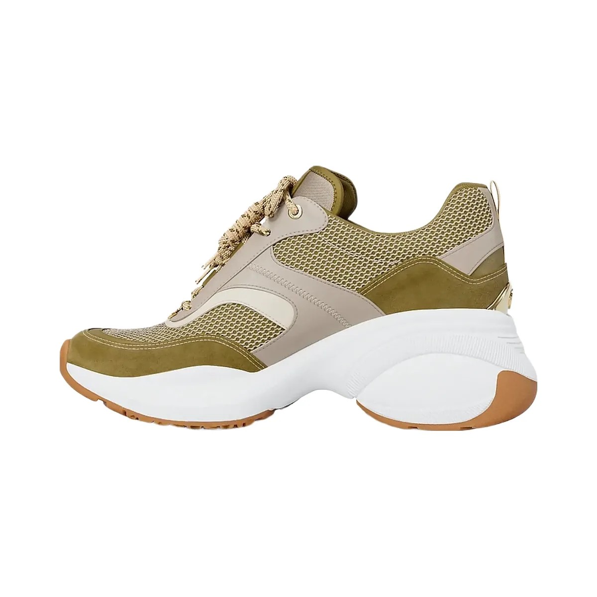 Michael Kors Kaia Mixed-Media Trainer Oregano Mlt - HypeFly India View 3