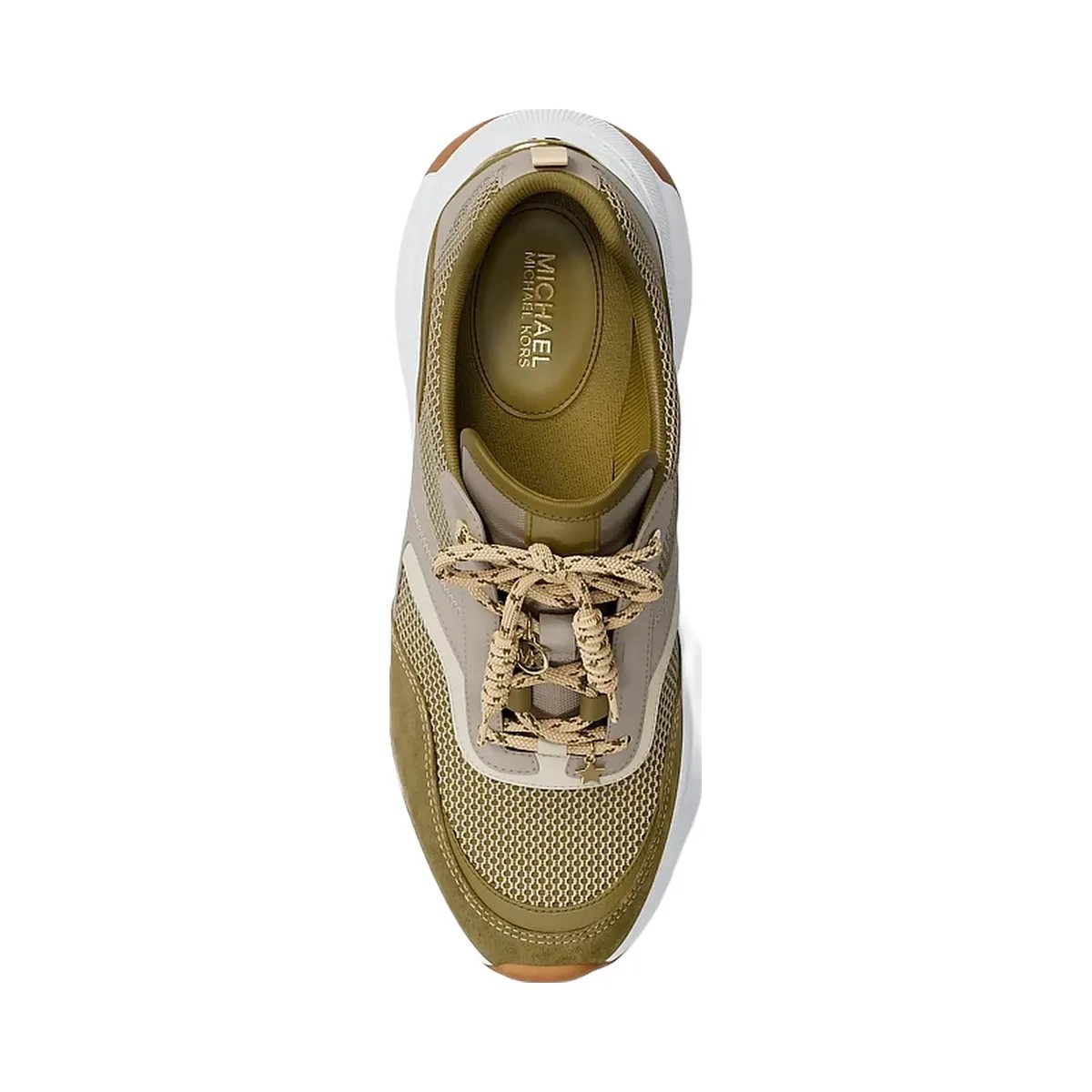 Michael Kors Kaia Mixed-Media Trainer Oregano Mlt - HypeFly India View 5