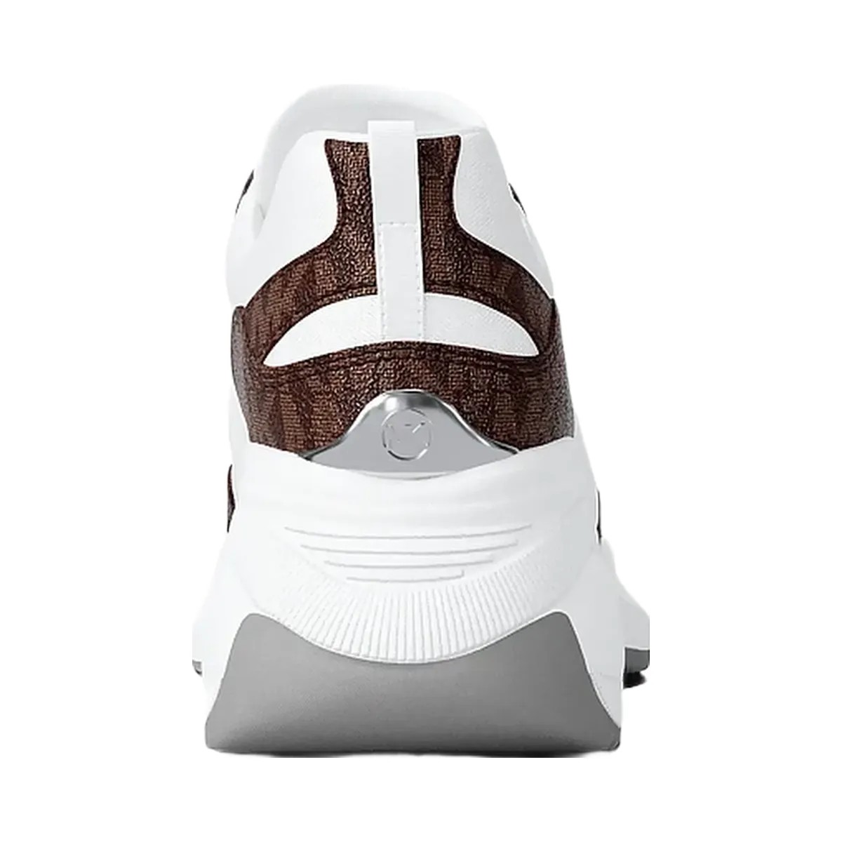 Michael Kors Kaia Signature Logo Trainer Op Wht/Brown - HypeFly India View 4
