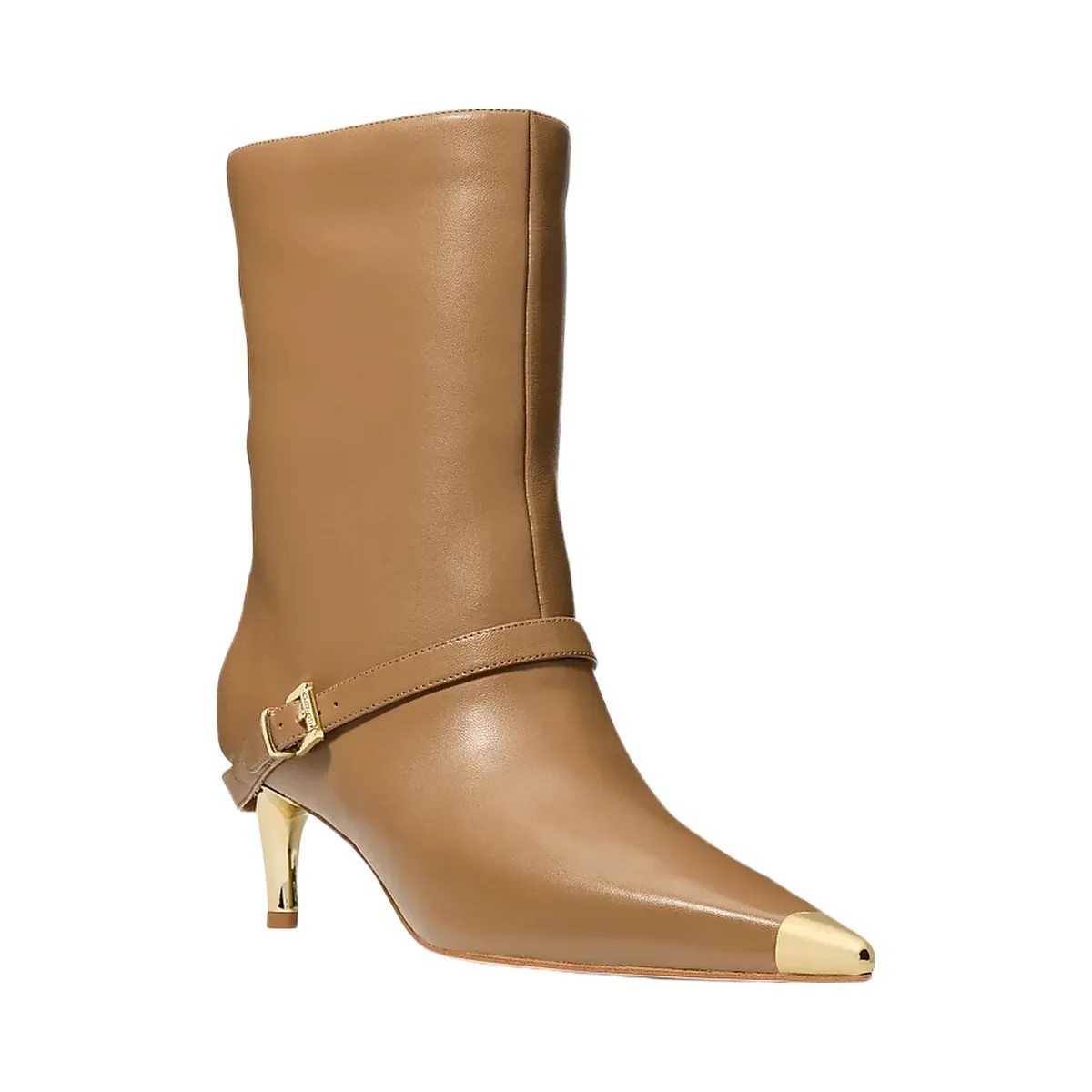Michael Kors Kasia Leather Buckle Boot Husk - HypeFly India View 1