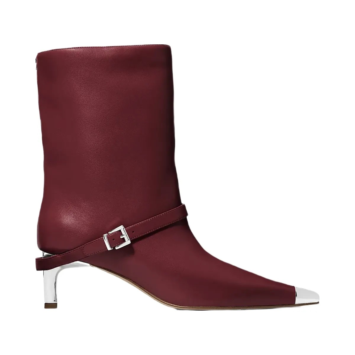 Michael Kors Kasia Leather Buckle Boot Oxblood - HypeFly India View 2