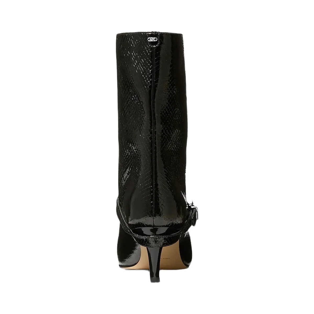 Michael Kors Kasia Snake Embossed Leather Buckle Boot Black - HypeFly India View 3