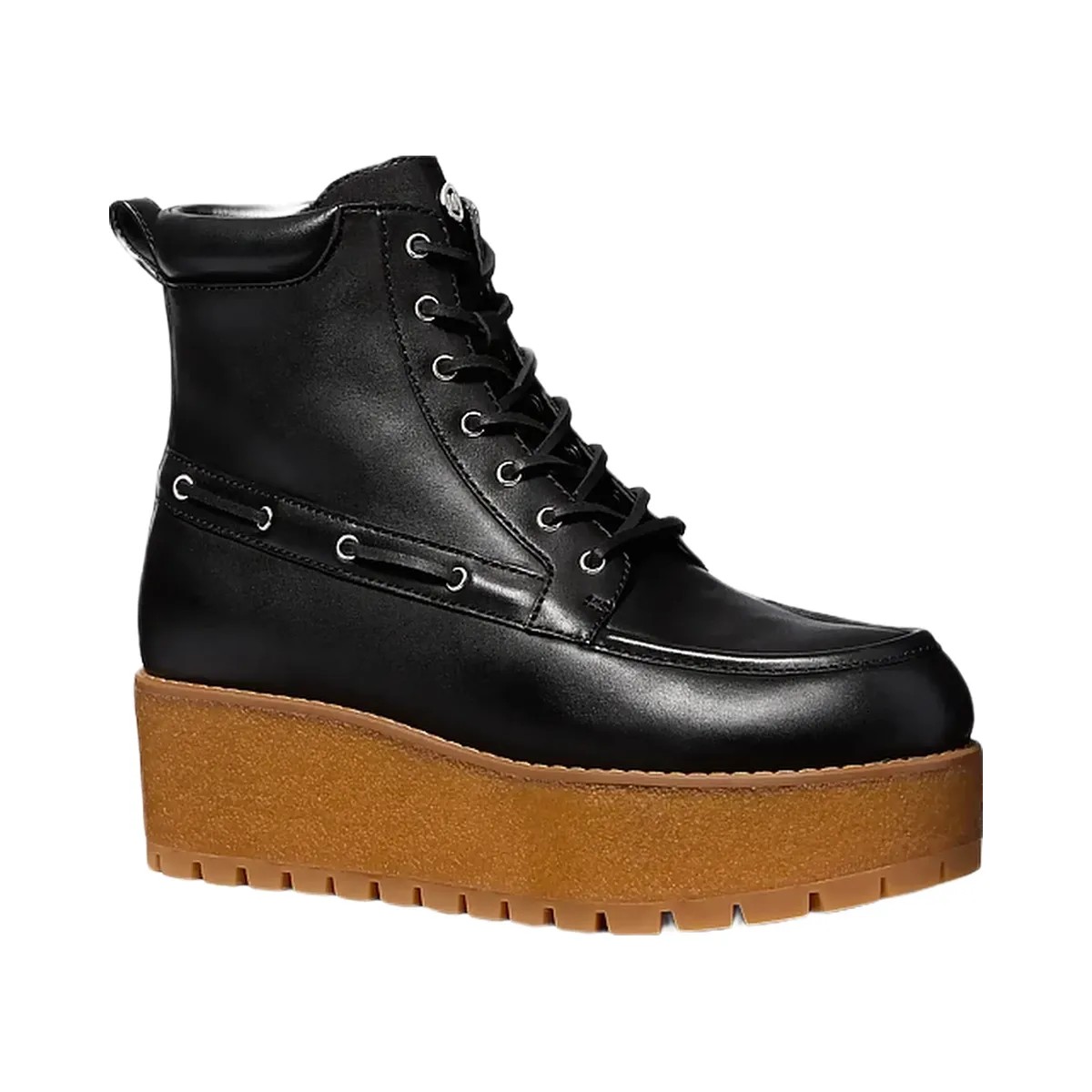 Michael Kors Kenny Leather Platform Boot Black - HypeFly India View 1