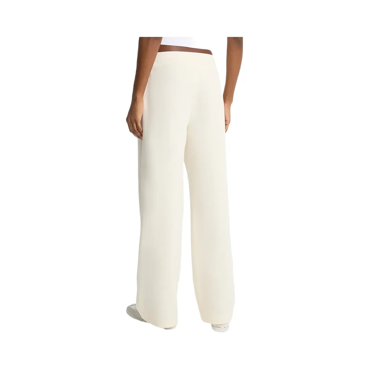 Michael Kors Knit Wide Leg Pants Bone - HypeFly India View 2