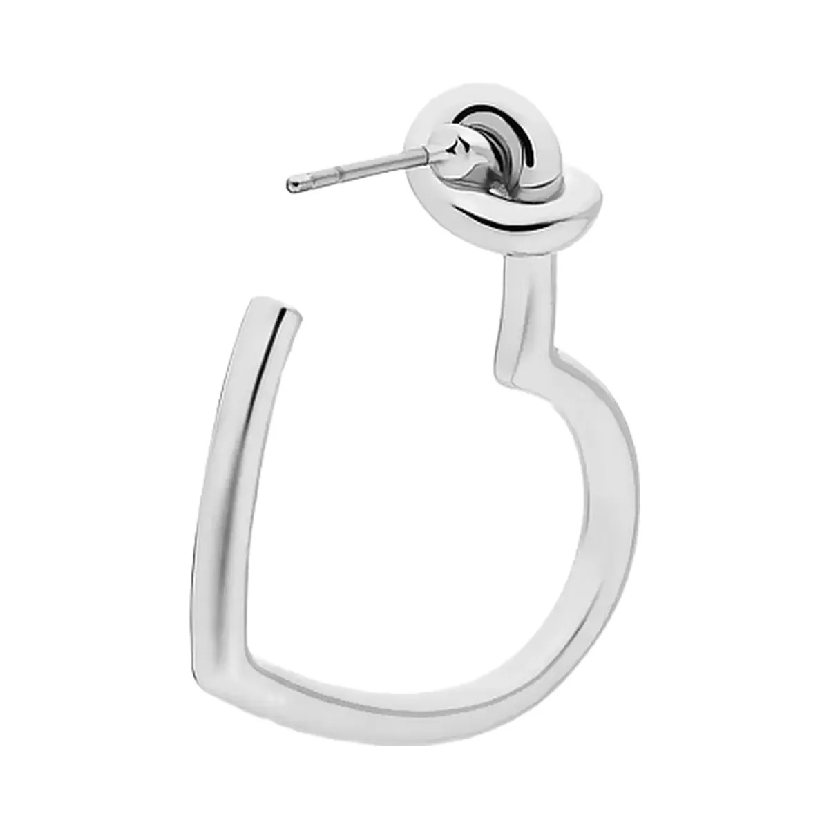 Michael Kors Knotted Heart Hoop Earrings Silver - HypeFly India View 2