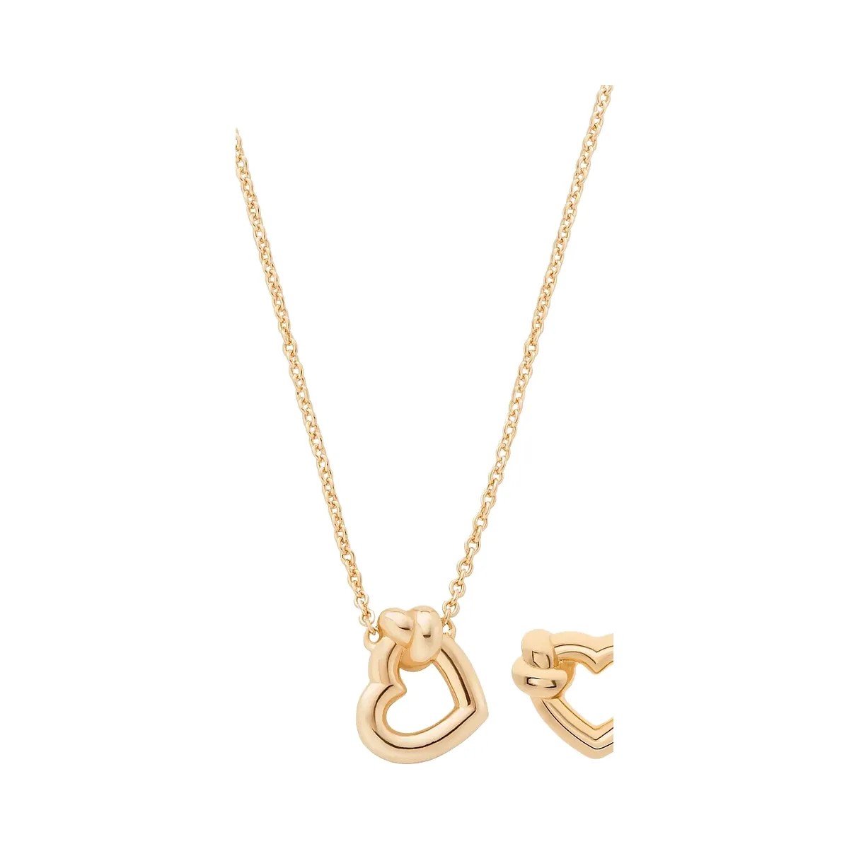 Michael Kors Knotted Heart Necklace and Earrings Gift Set Gold - HypeFly India View 1