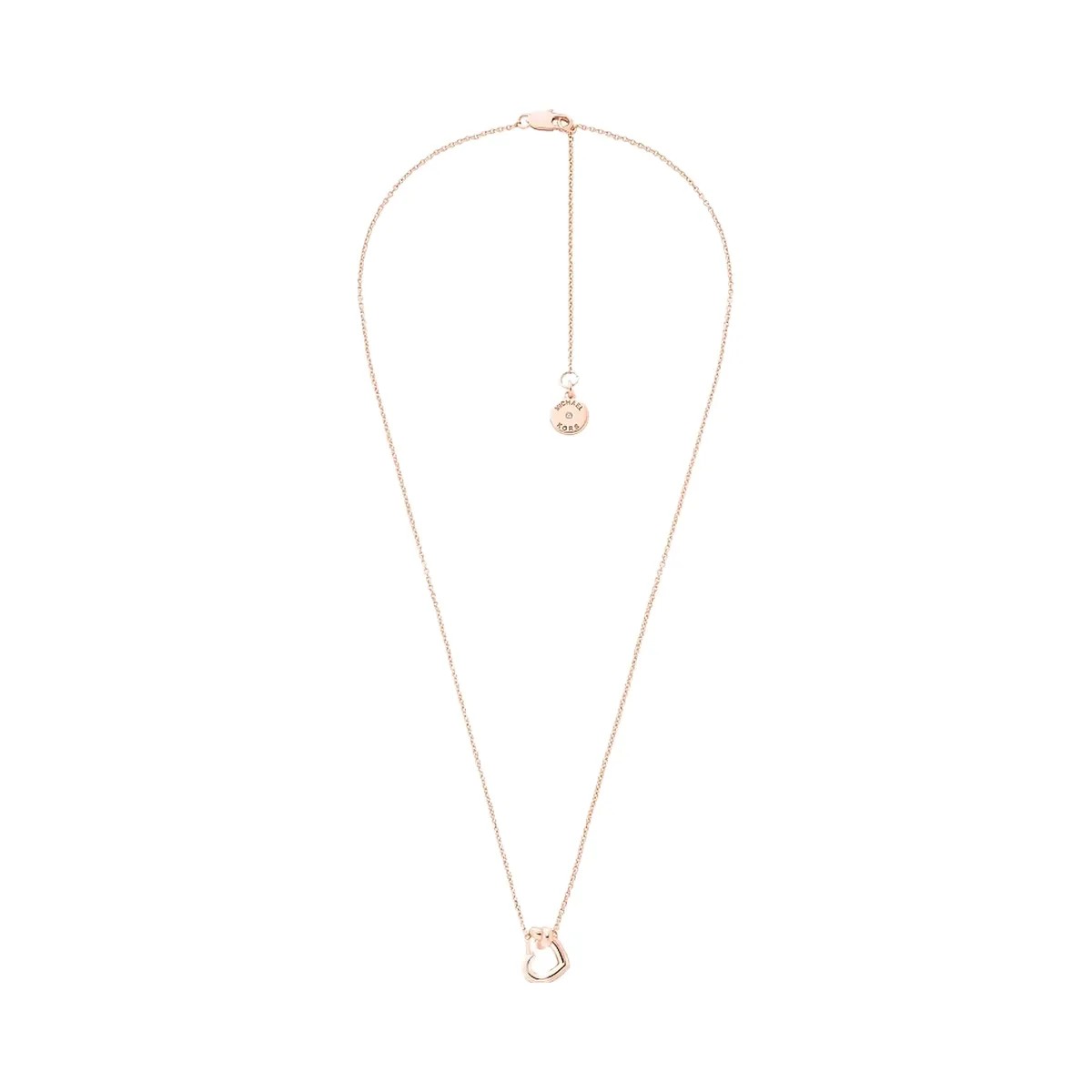 Michael Kors Knotted Heart Necklace and Earrings Gift Set Rose Gold - HypeFly India View 2
