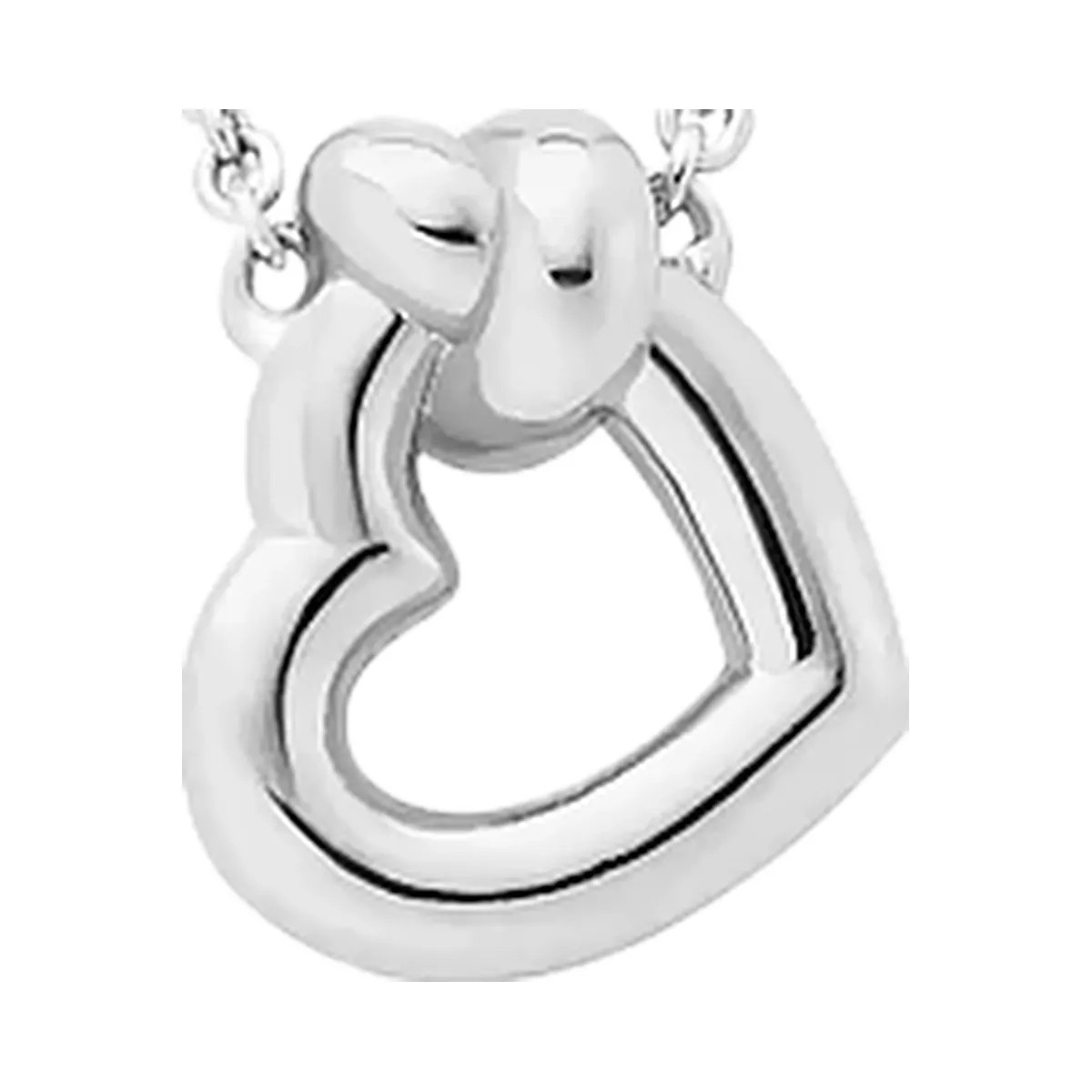 Michael Kors Knotted Heart Necklace and Earrings Gift Set Silver - HypeFly India View 1