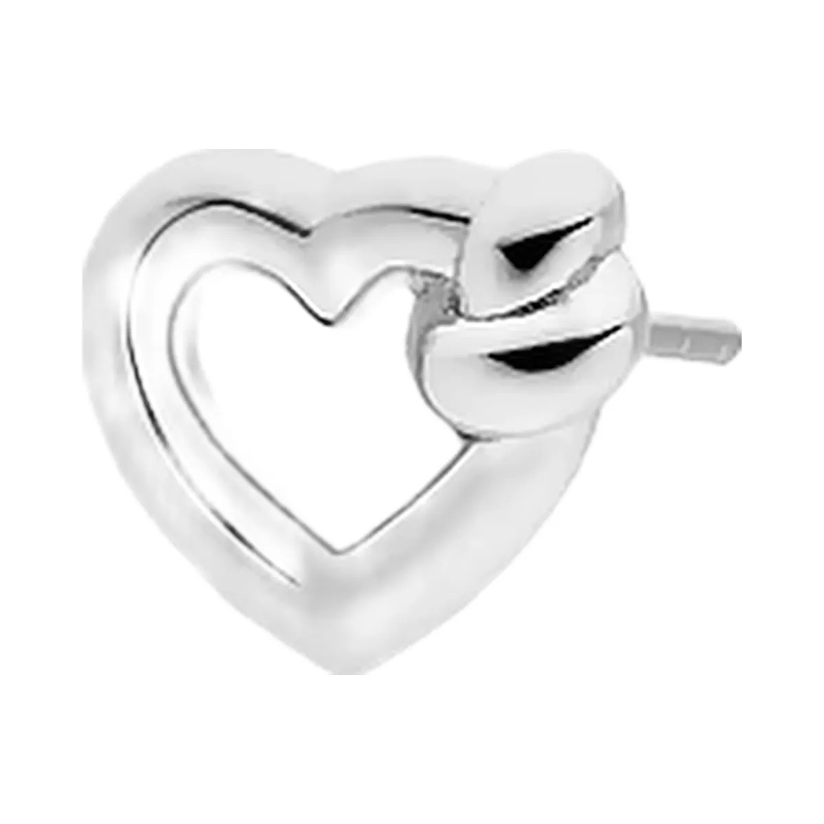 Michael Kors Knotted Heart Necklace and Earrings Gift Set Silver - HypeFly India View 3