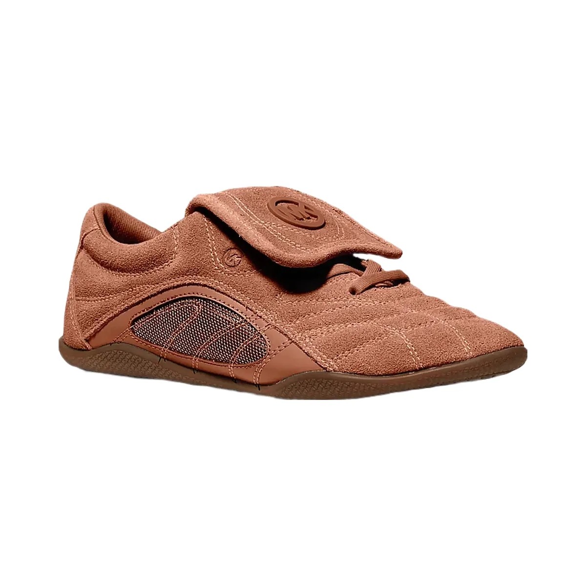 Michael Kors Kyler Suede and Mesh Trainer Luggage - HypeFly India View 1