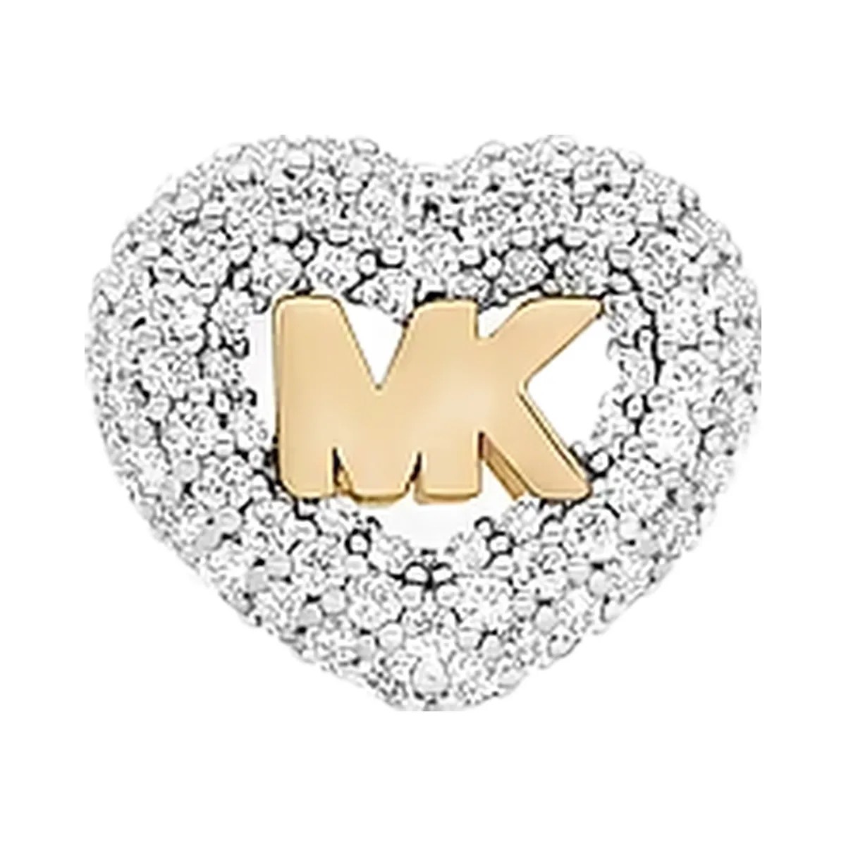 Michael Kors Logo and Pavé Heart Earrings Gold - HypeFly India View 1