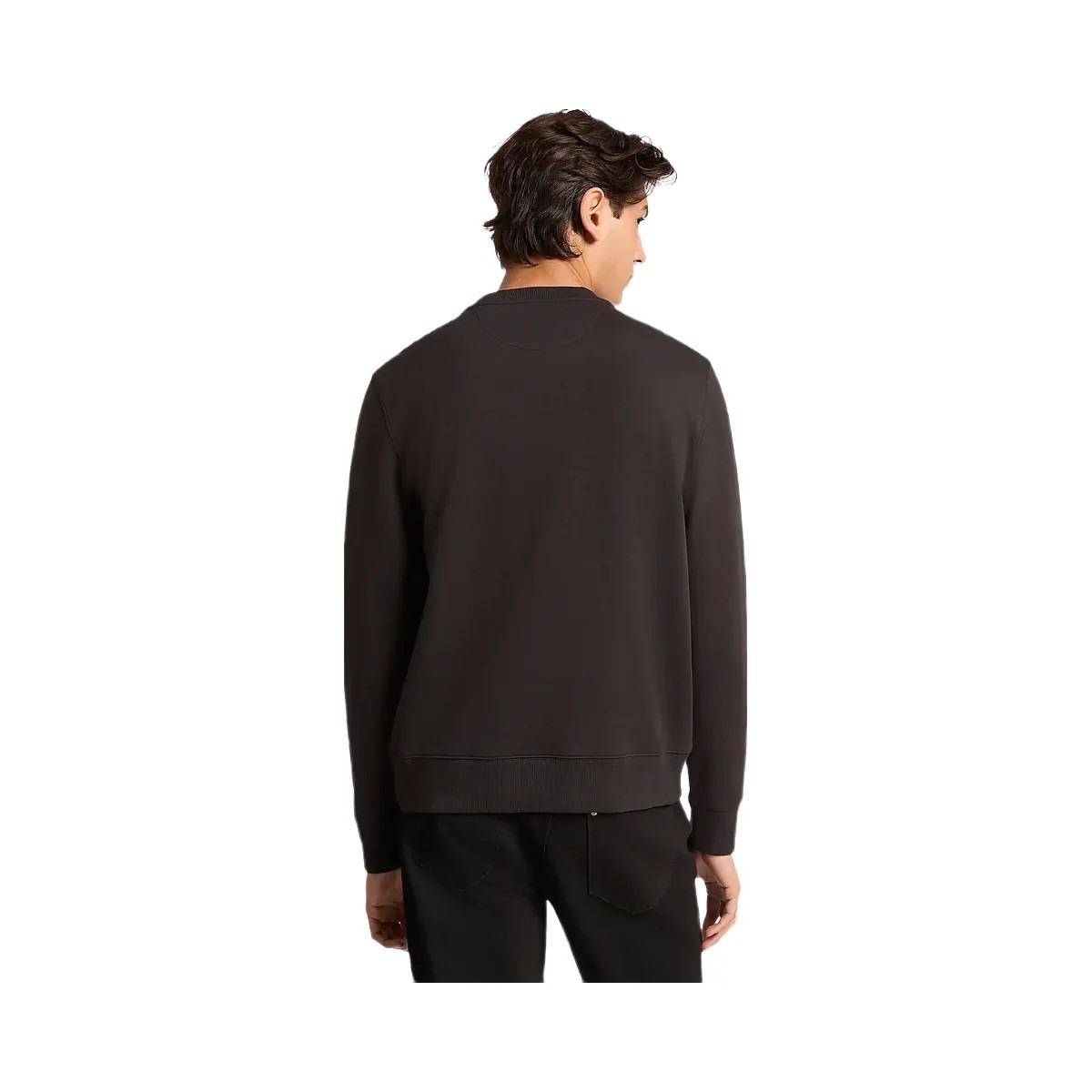 Michael Kors Logo Cotton Blend Crewneck Sweater Black - HypeFly India View 2