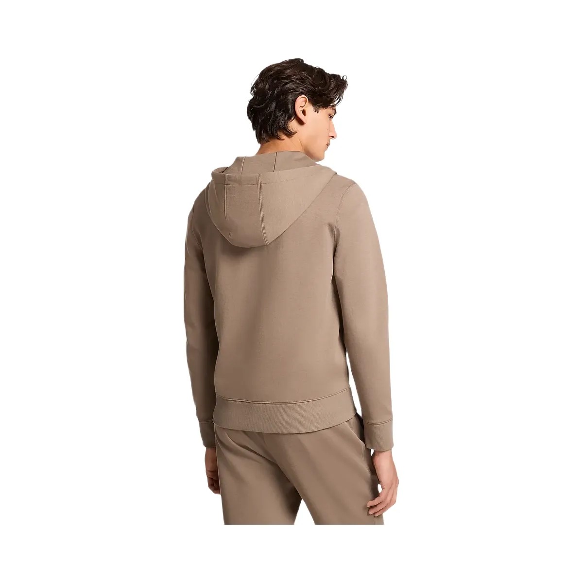 Michael Kors Logo Cotton Blend Zip-Up Hoodie Mushroom - HypeFly India View 2