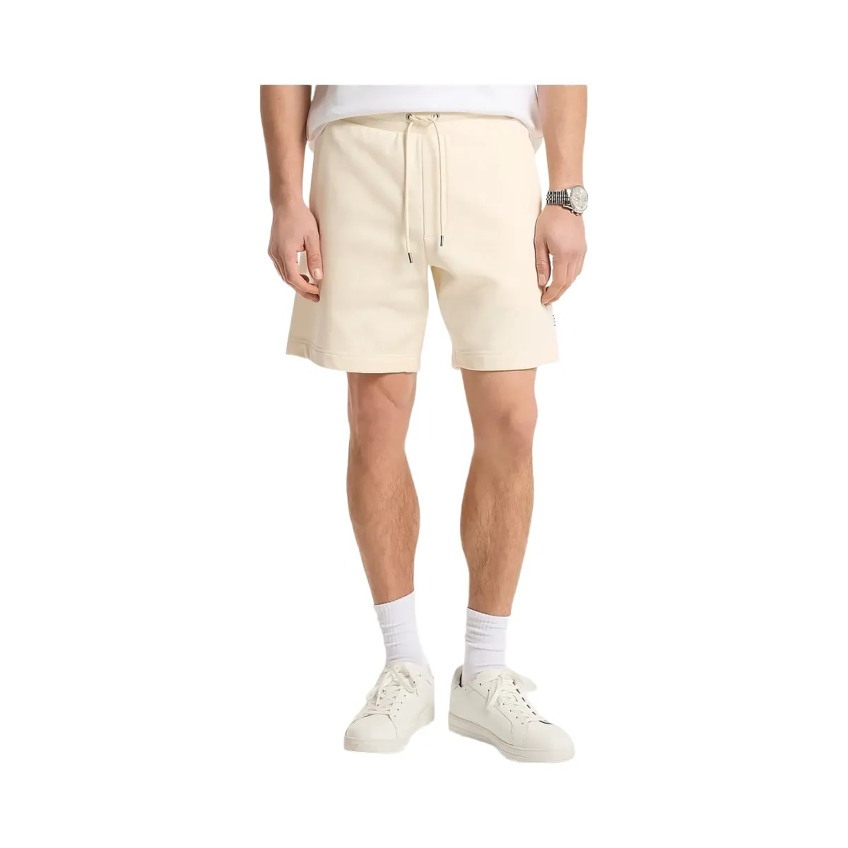 Michael Kors Logo Cotton Shorts Bone - HypeFly India View 1