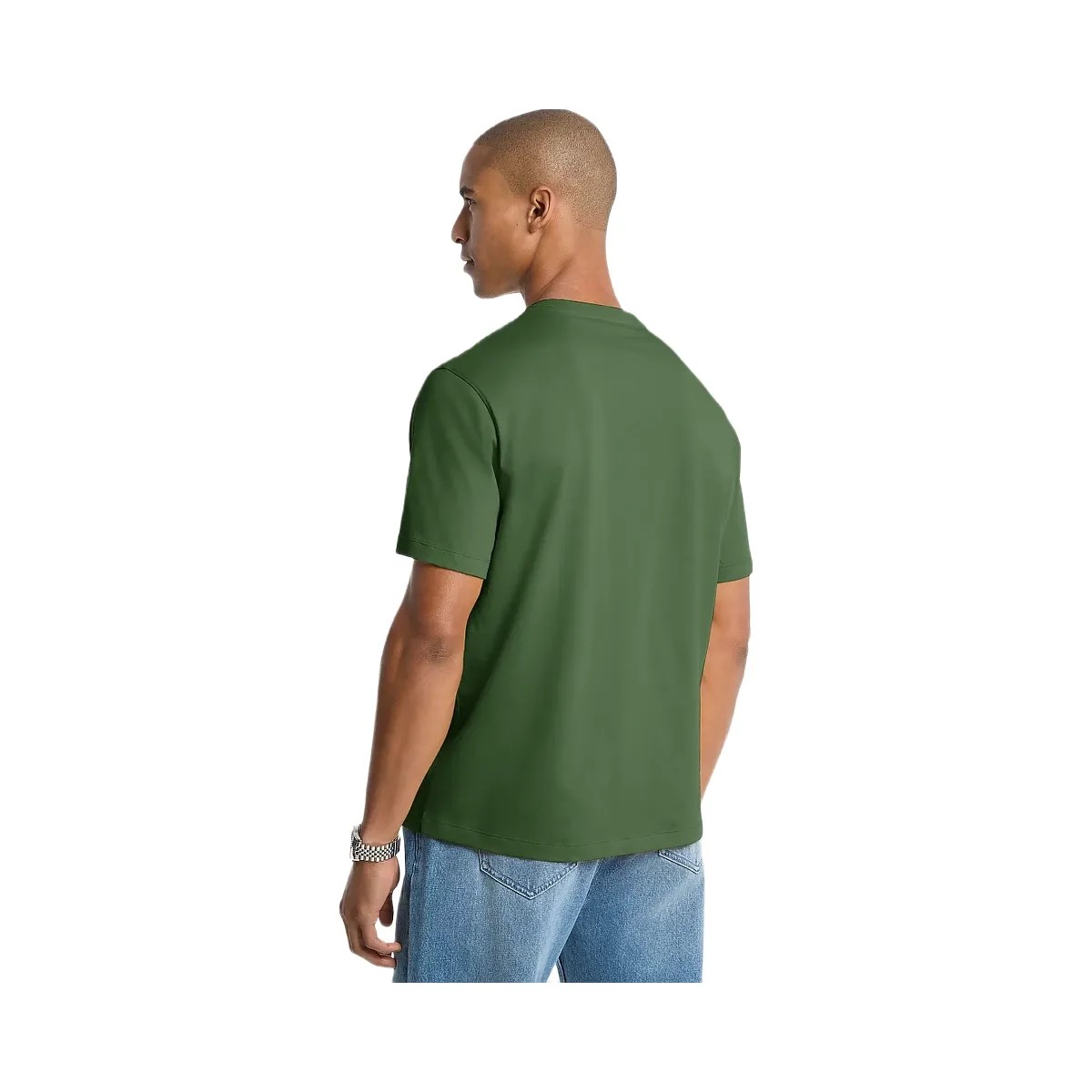 Michael Kors Logo Cotton T-shirt Amazon Green - HypeFly India View 2