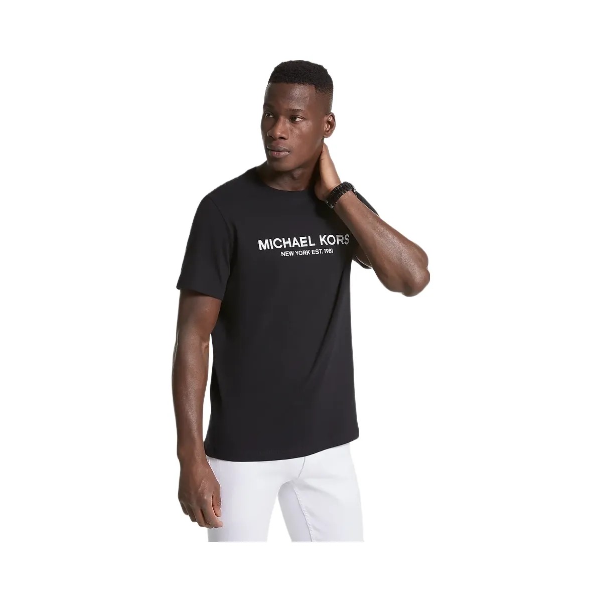 Michael Kors Logo Cotton T-shirt Black - HypeFly India View 1