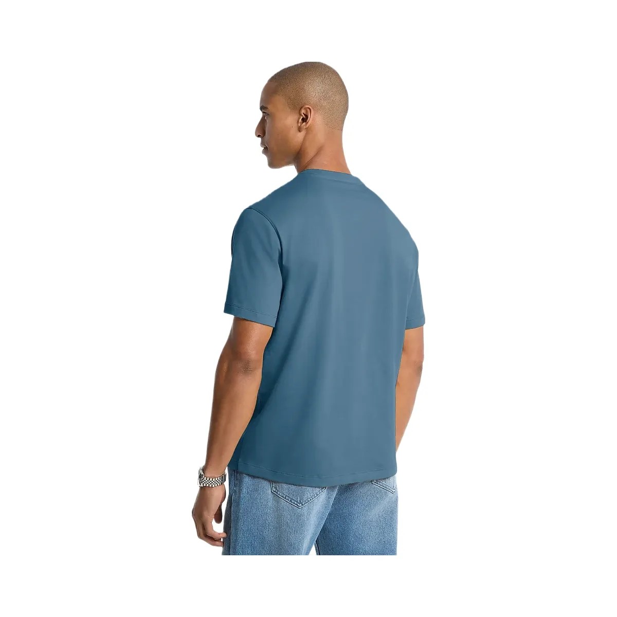 Michael Kors Logo Cotton T-shirt Denim - HypeFly India View 2