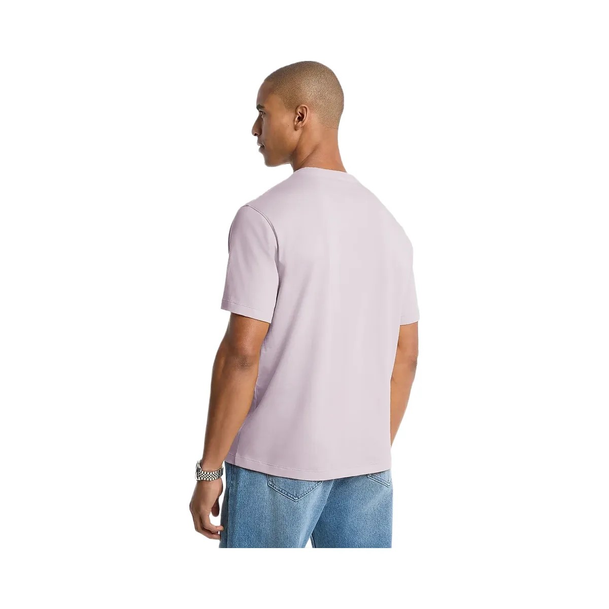 Michael Kors Logo Cotton T-shirt Lilac - HypeFly India View 2