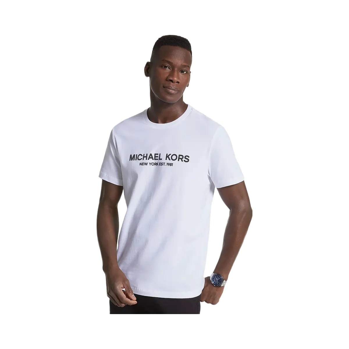 Michael Kors Logo Cotton T-shirt White - HypeFly India View 1